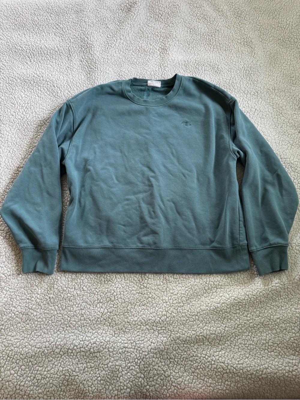 Champion Men's Crewneck Sweatshirt in Teal Green